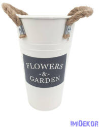 Kötél füles bádog virágtartó 20cm