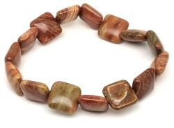 R. M. ékszer Wood lace stone négyzet karkötő 12x5-6mm (060082)