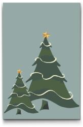  Festés számok szerint - Karácsonyfák Méret: 20x30cm, Keretezés: Műanyagtáblával