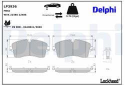 DELPHI set placute frana, frana disc DELPHI LP3936 (LP3936)