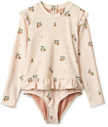 Liewood Costum de baie intreg cu maneca lunga cu protectie UV 40+ - Sille - Peach / Sea shell - Liewood