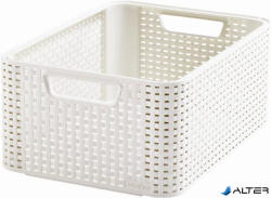 Keter Rattan hatású kosár, 18l, törtfehér, CURVER "Style M (205845) - alter