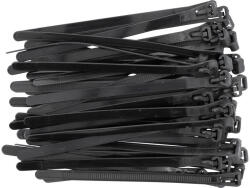 TOYA Legătură de cablu detașabilă 7, 6 x 150 mm neagră (100 buc) (YT-70672)