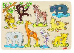 Goki Fogantyús fa kirakó, afrikai állatok