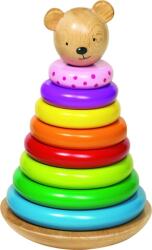 Goki Toronyépítő montesszori fajáték, maci