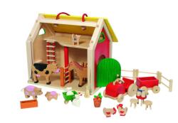 Goki Fa játék istálló állatokkal