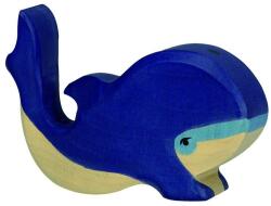 Holztiger Fa játék állatok - kék bálna, kicsi