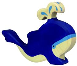 Holztiger Fa játék állatok - kék bálna