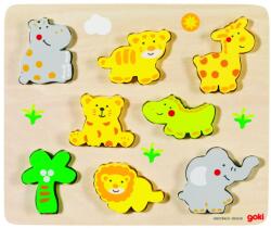 Goki Fa kirakó kiemelkedő figurákkal, vadállatok