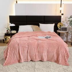 Cocolino Patura Cocolino Uni Gofrata pentru pat Dublu, Roz - JO03 Lenjerie de pat
