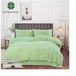 Cocolino Lenjerie Cocolino Cu Blanita de Iepure Pentru Pat Dublu, 4 piese , VERDE DESCHIS - PUC98 Lenjerie de pat
