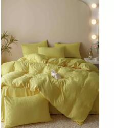 Finet PREMIUM Lenjerie de Pat Finet Jacquard PREMIUM, Pat Dublu, 6 Piese, Galben Deschis -JO184 Lenjerie de pat