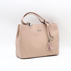 Natascia sötétbézs erezett díszsarkos bőr női kézi / válltáska