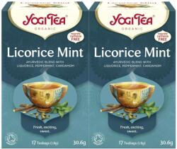 YOGI TEA 2x Bio édesgyökér és menta tea készlet, 17 tasak, 30.6 g