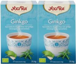 YOGI TEA 2x Bio Ginkgo tea készlet, 17 tasak, 30.6 g
