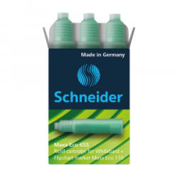 Schneider Utántöltő patron tábla- és flipchart markerhez 3 db/csom Maxx Eco 110 zöld (165504) (165504)