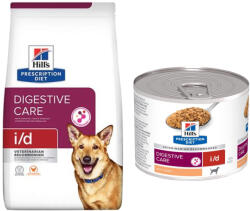 Hill's Prescription Diet 6, 5kg Hill's Prescription Diet i/d Digestive Care csirke csirke száraz kutyatáp + hozzáillő nedvestáp akcióban