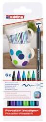 edding Ecsetirón porcelán marker 1-4mm, kerek Edding 4600/6, 6 cool klf. szín (67468) - emag
