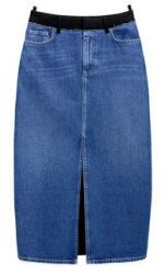 DESIGUAL Női szoknya, Desigual, sötétkék, poliészter-pamut-viszkóz-elasztán, kék, L INTL (0000304938795_L)