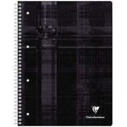 Clairefontaine Studium A4+ spirálfüzet, 80 lap, színes szegéllyel, 22, 5 x 29, 7 cm, Matematika, Fekete (8279C-02J)