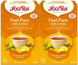 YOGI TEA 2x Bio Lemon Detox tea készlet, citrommal, 17 tasak, 30.6 g