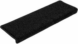 vidaXL 20 db fekete lépcsőszőnyeg 65 x 21 x 4 cm 3365852 (3365852)