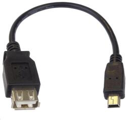 PremiumCord USB Mini USB Átalakító Fekete 20cm kur-16 (kur-16)