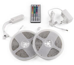 Avide LED szalag, 2x5m, 300 LED, 22W, RGB, AVIDE (AVLEDSZ04) (ALSB5050RGBTUYA44-10M)
