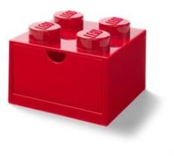 LEGO Tárolódoboz íróasztalra, fiókos, LEGO "Brick 2x2", piros (L40201730)