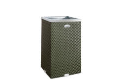 Rattan Art Polirattan virágtartó láda 35x35x60 cm növénytartó kaspó zöld