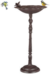 Relax XXL Madáritató 74, 5x37, 5x35 cm álló madárfürdető állványos tál kerti dekoráció barna