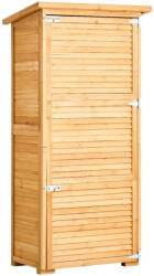 VEVOR Szerszámos fészer 800x500x1620 mm fa kerti tárolószekrény időjárásálló kültéri szerszámtároló (PDHWCWJPD5010R10XV0)