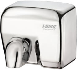 VAMA Ariel-LP vandálbiztos kézszárító rozsdamentes acél ház, 230V 2400W, nyomógombos, kézi kapcsolású, hotel és étterem ipari kivitel