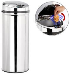 Perla Szenzoros szemetes rozsdamentes acél 42 literes automata kuka kézi mozgásérzékelővel