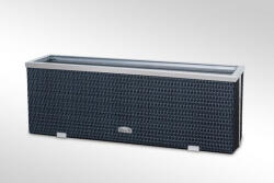 Rattan Art Polirattan virágtartó láda 150x39x50 cm növénytartó kaspó antracit