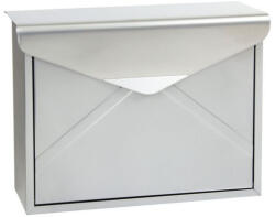 TEC Acél postaláda boríték alakú levélszekrény 360x290x100 mm ezüst modern utcai postaláda