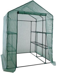 G21 Melegház növénytermesztéshez és neveléshez polcokkal - hobby fóliasátor 143x143x195 cm