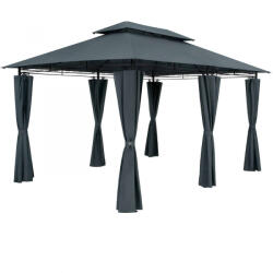 Debau Luxus pavilon kerti sátor 300x400 cm antracit rendezvénysátor