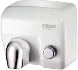 VAMA Ariel-BP nyomógombos kézszárító acél ház, 230V 2400W, vandálbiztos, kézi kapcsolású, fehér, hotel és étterem ipari kivitel