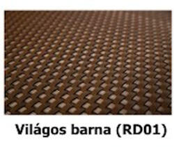 Rattan Art Polirattan önöntözős virágtartó láda állvánnyal 95x40x30 cm növénytartó kaspó világosbarna fűszernövény ültető láda