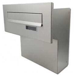 TEC Falba beépíthető kültéri postaláda 30x11x19 cm névtáblával rozsdamentes acél kétoldalú postafiók