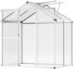 VEVOR Polikarbonát üvegház 184x126x193 cm kompakt és időjárásálló melegház (JTSZWSL6W4FTDJ4XWV0)