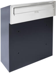 TEC Falba beépíthető kültéri postaláda kapura felszerelhető antracit-rozsdamentes acél postafiók kétoldalú