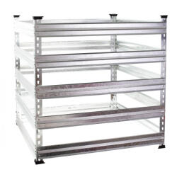 Esska Komposztláda fém komposztáló keret 1300 liter komposztáló tartály galvanizált biokomposztáló biohulladékhoz