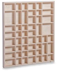 TSideen Fali vitrin modell szekrény polc 46x52 cm kisautó, modellvasút gyűjtő üveg nélkül