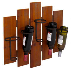 Wohnen Bortartó fali állvány palacktartó 60x60x12 cm fa fém 5 palack számára