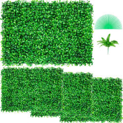 VEVOR Műnövény dekorfal 4 db 60x40 cm élethű műnövény zöldfal mesterséges virágfal növényfal (MLCZWQ4PC24X16001V0)