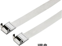 AV Fix Kioldható rozsdamentes L típusú gyorskötöző 15x300 mm kábelkötegelő, 100 darabos