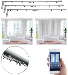 Perla WI-FI-s elektromos teleszkópos függönyrúd 3 darabos szett alkalmazással 172 - 306 cm