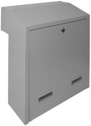 TEC Falba beépíthető kültéri nagy méretű postaláda kapura felszerelhető ezüst postafiók kétoldalú